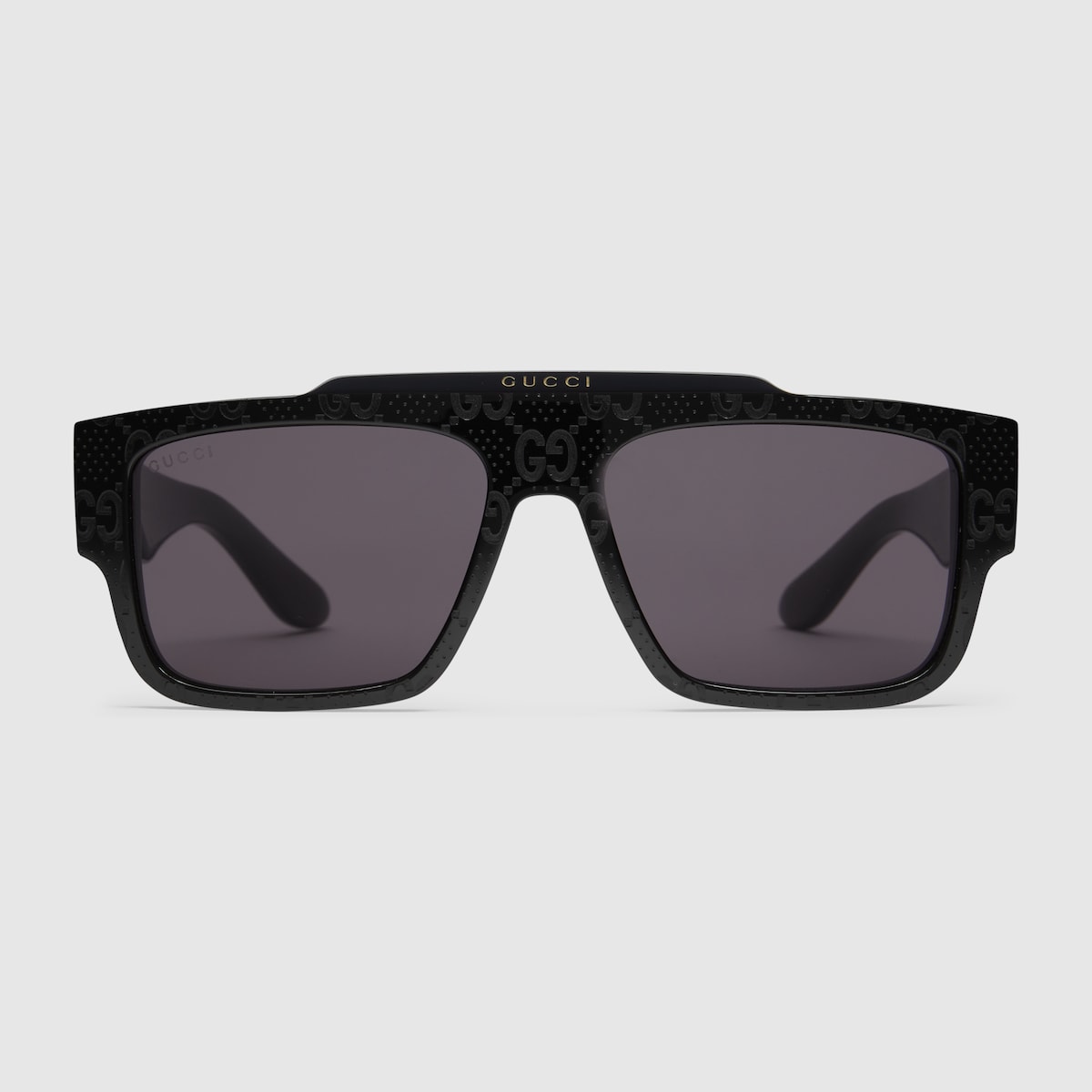 Square-frame sunglasses in black acetate | GUCCI® US