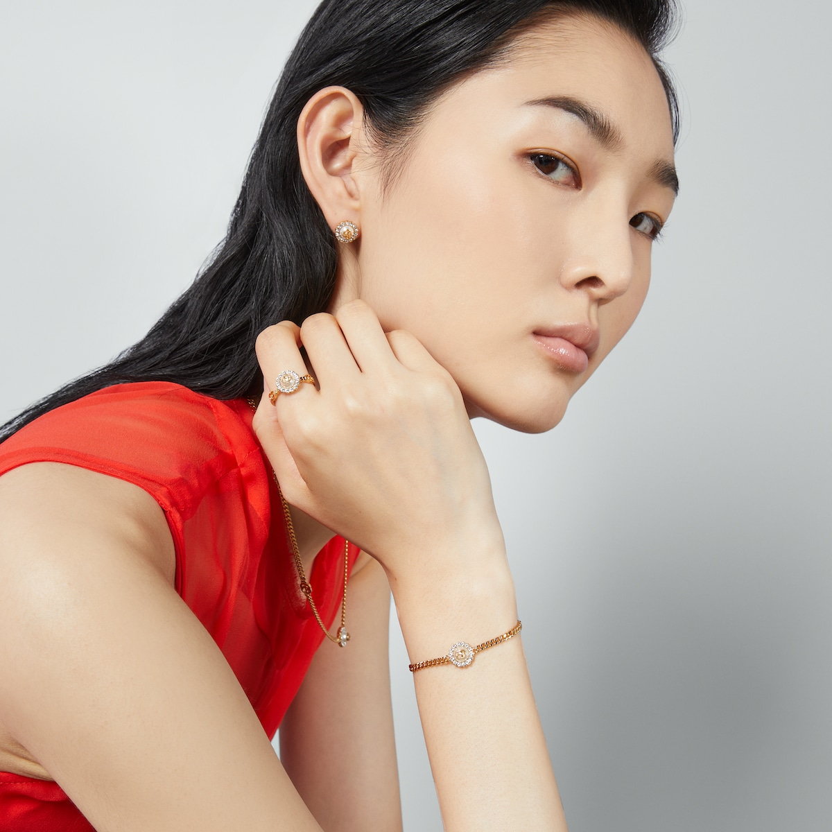 GUCCI  マーモントダブルGリング GG Marmont wide ring in 925 sterling silver | GUCCI® US