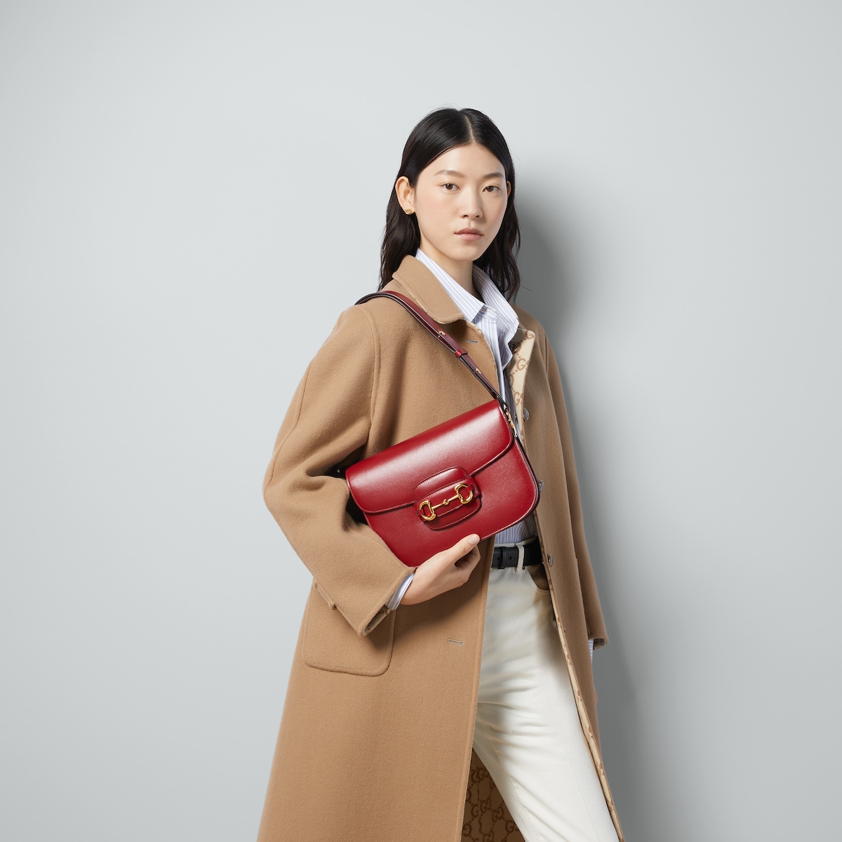 Red Leather Gucci 1955 Horsebit Shoulder Bag GUCCI Canada