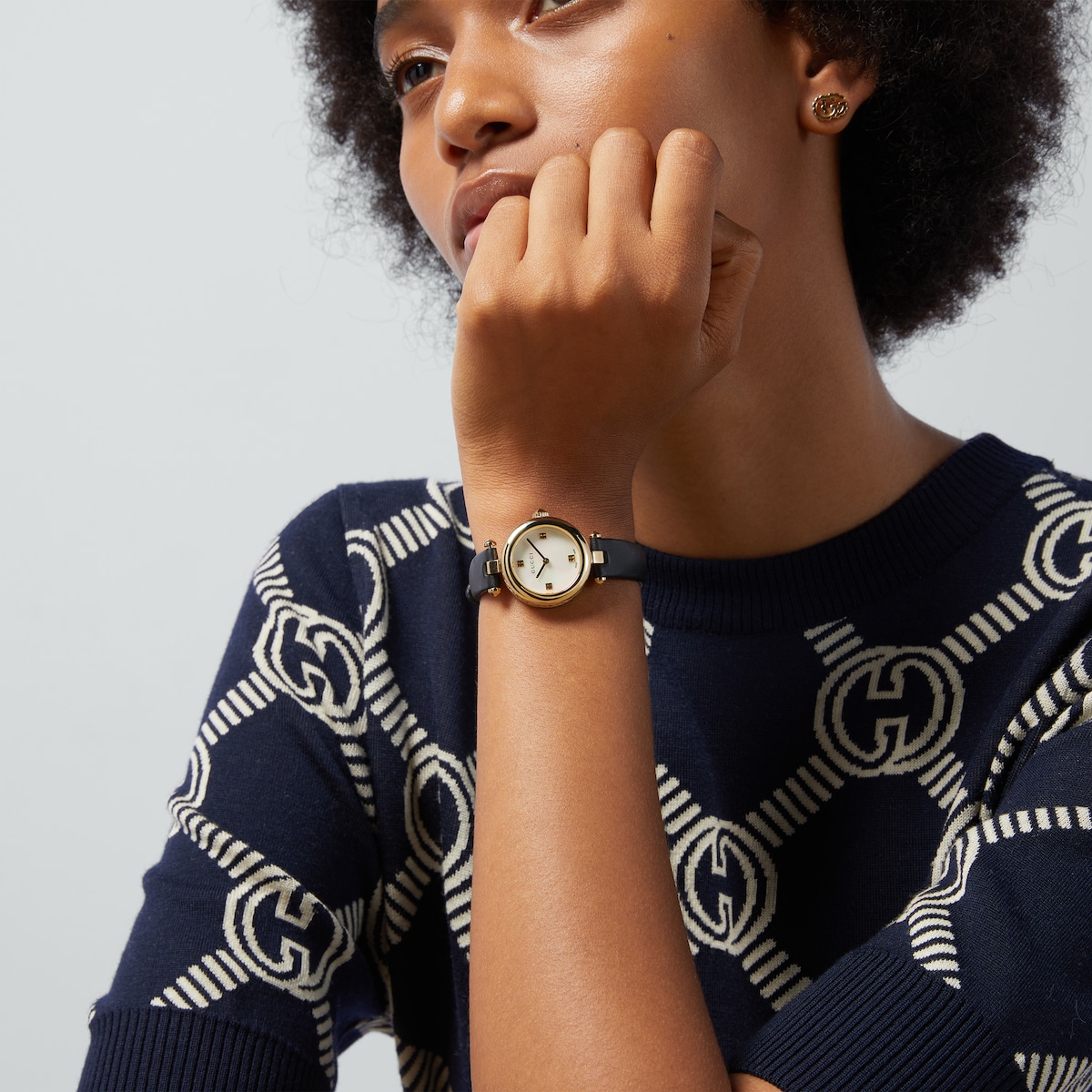 GUCCI ディアマンティッシマ ホワイトシェル レディース腕時計 グッチ ディアマンティッシマ レディース 腕時計 シェル文字盤