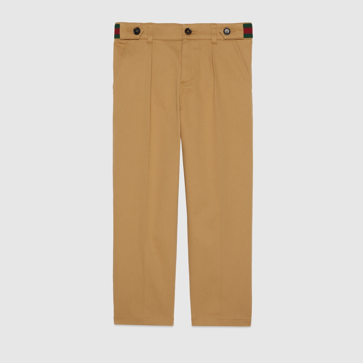 Children's stretch cotton pant with Web in beige | GUCCI® US