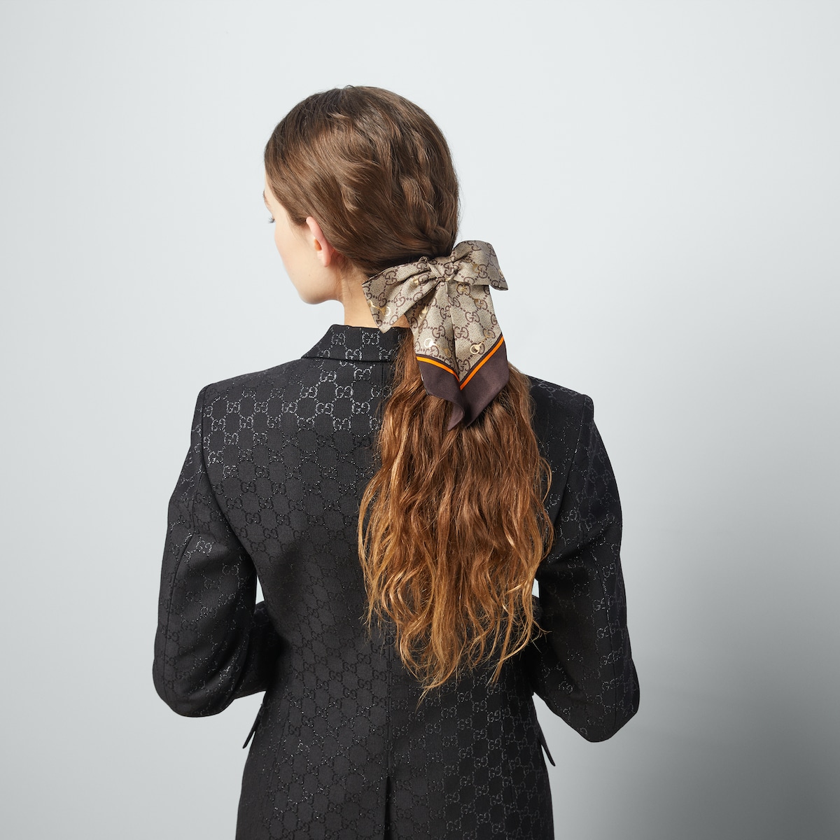 Silk GG scrunchie set
