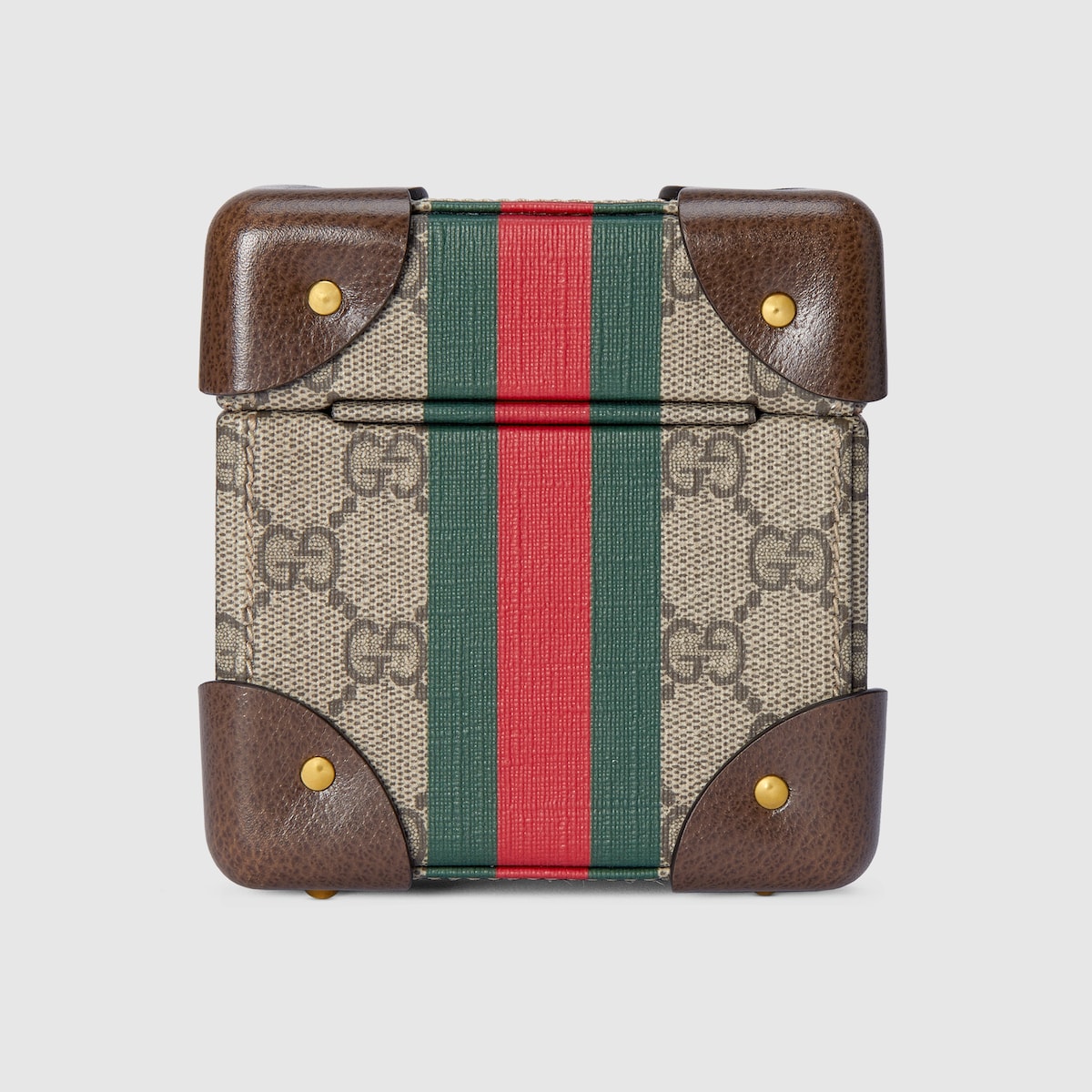 Gucci Savoy mini rigid watch case in beige and ebony Supreme - thumbnail 6