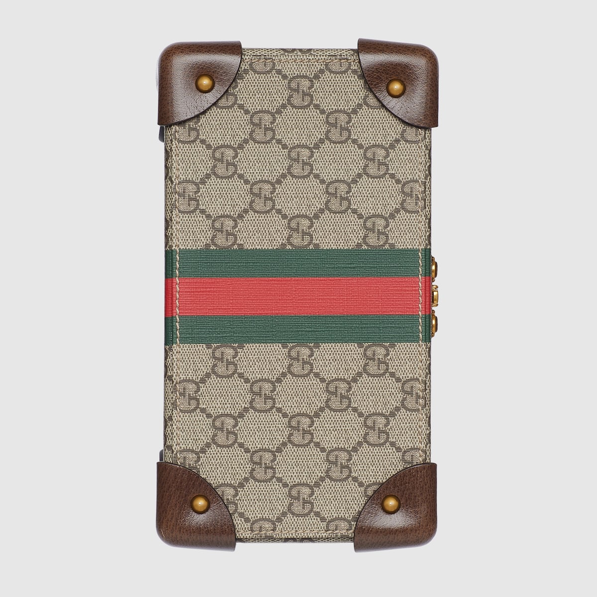 Gucci Savoy〕スモール ウォッチケース ・ベージュ＆エボニー GG