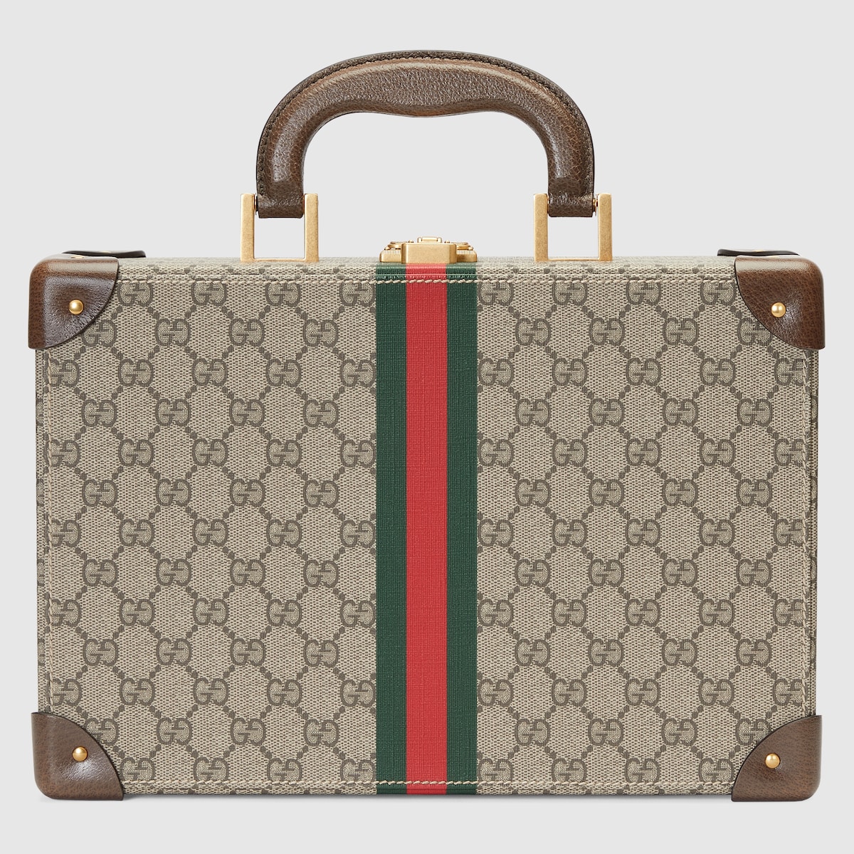 グッチ×バレンシアガ 2197 GGスプリーム ケース Gucci Savoy〕ミディアム リジッド ウォッチケース ・ベージュ
