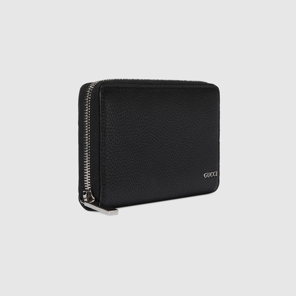 良品 GUCCI 財布 ブラック シマ レザー エンボス ラウンドジップ GUCCI ロゴ ジップアラウンドウォレット ・ブラック レザー