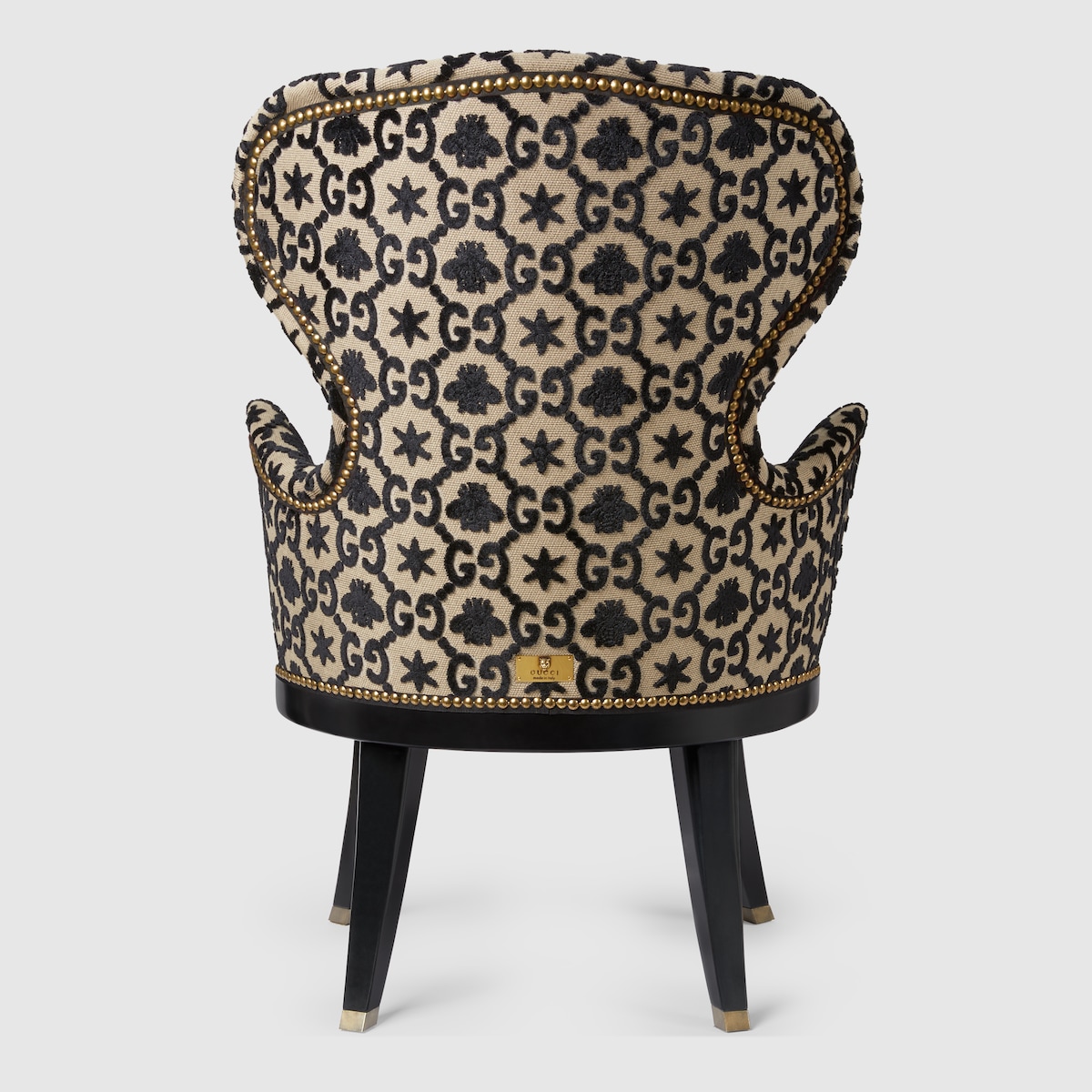 GG jacquard armchair in black velvet jacquard | GUCCI® US