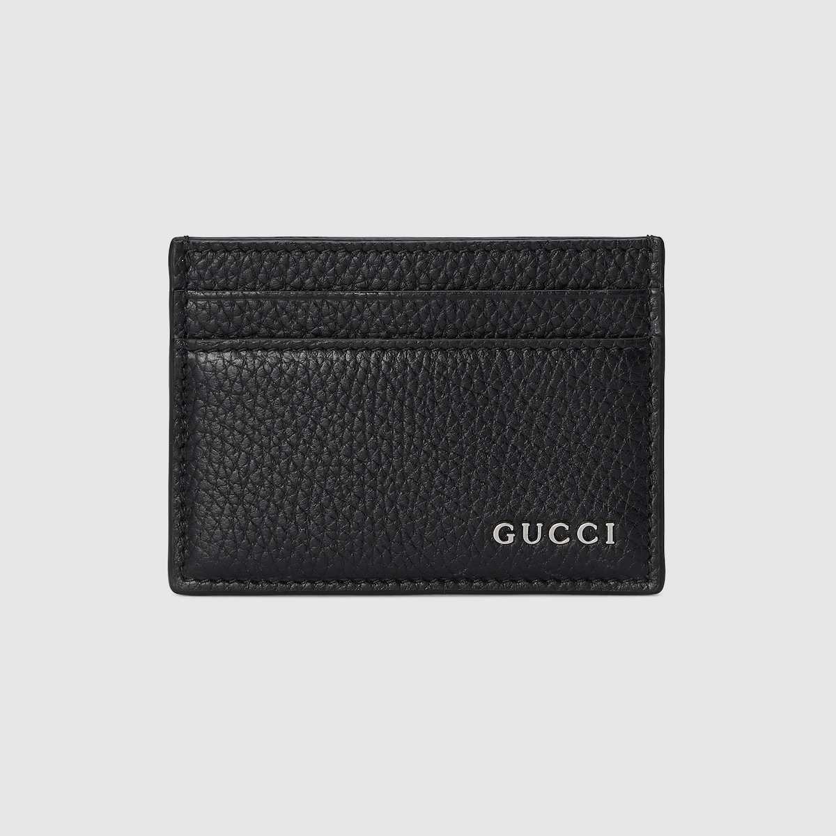 Tarjetero con logotipo Gucci en piel negra GUCCI ES