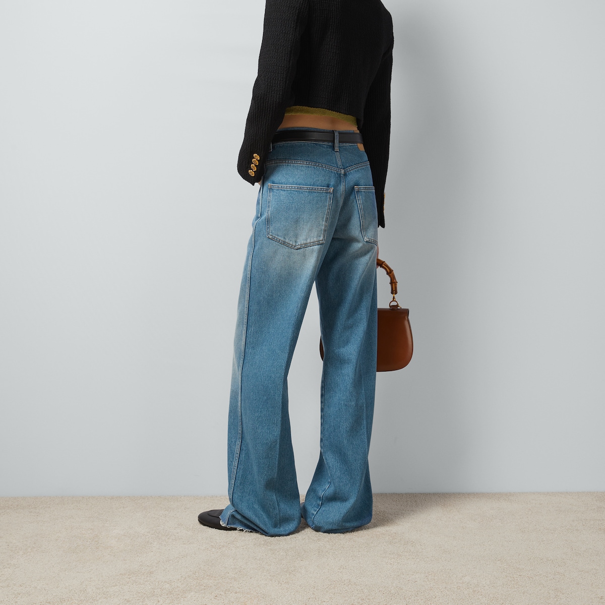 Denim pant in blue | GUCCI® US