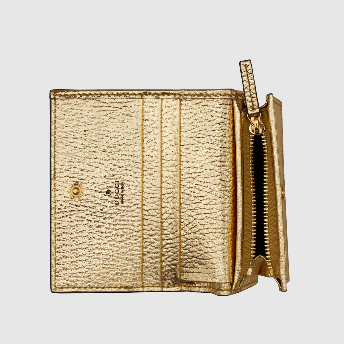 GG Marmont bi color card case wallet in GG Supreme gold leather GUCCI Canada