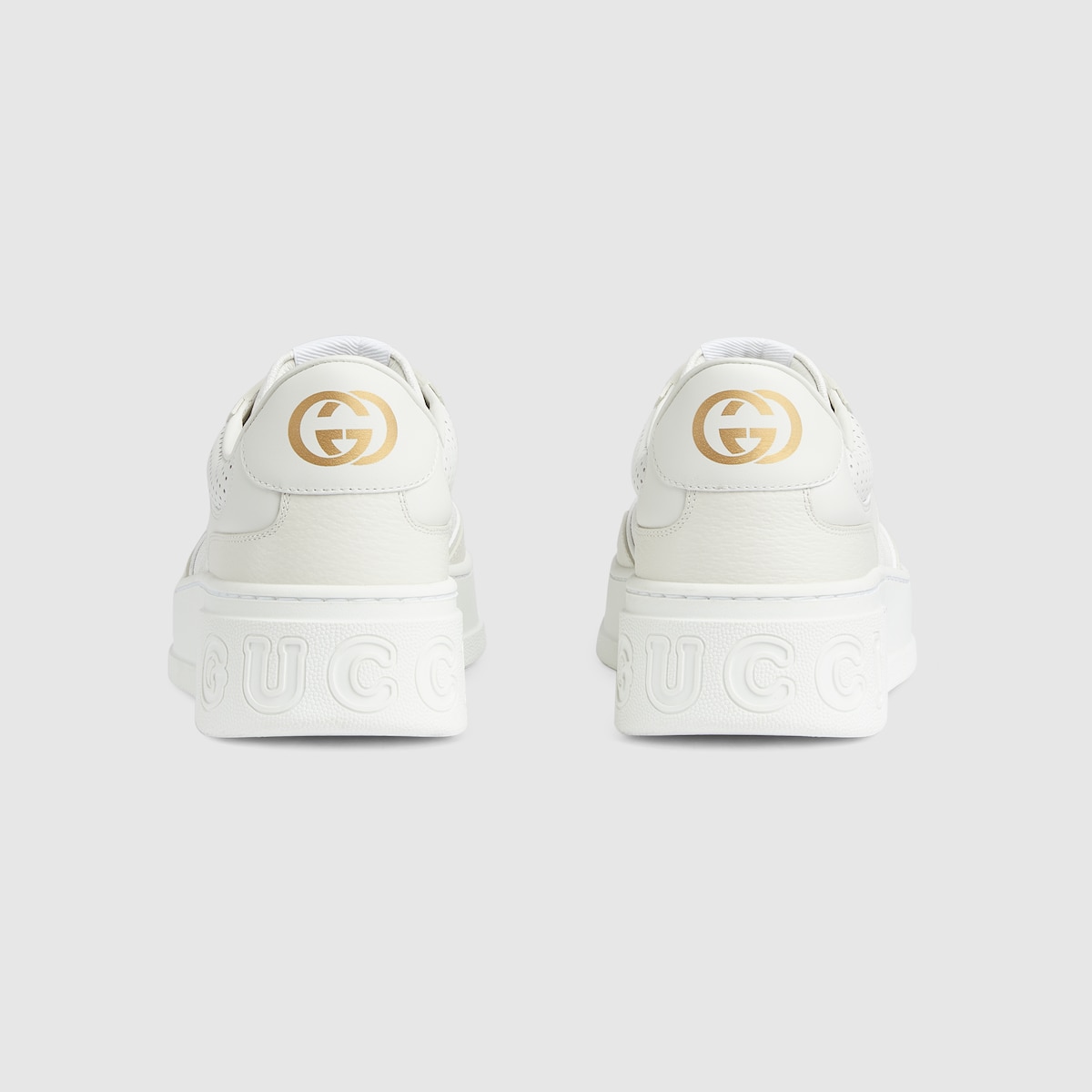 Men's chunky sneaker with GG in white and grey GG Supreme