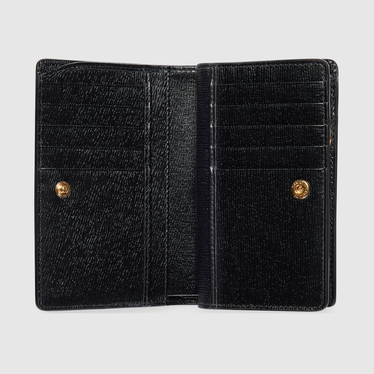 Zip around wallet with Gucci script in black leather | GUCCI® GR