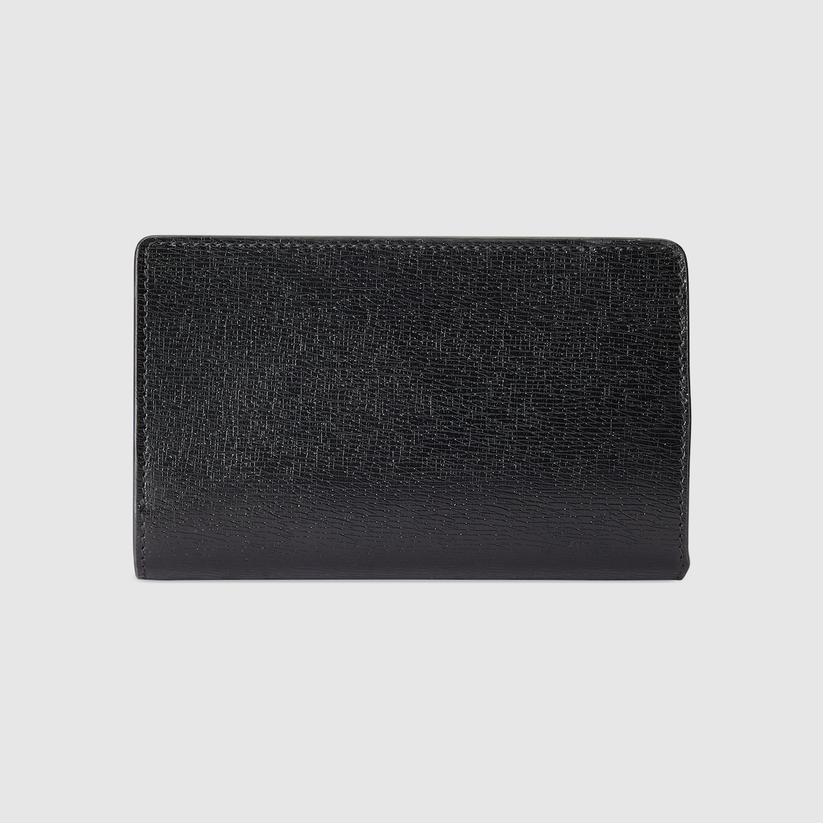 Zip around wallet with Gucci script in black leather | GUCCI® GR