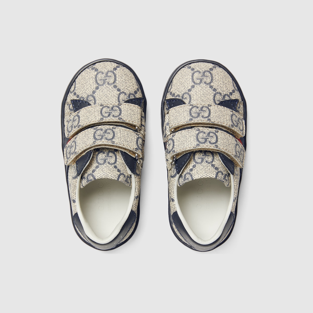 Toddler Ace sneaker in blue and grey GG Supreme | GUCCI® US