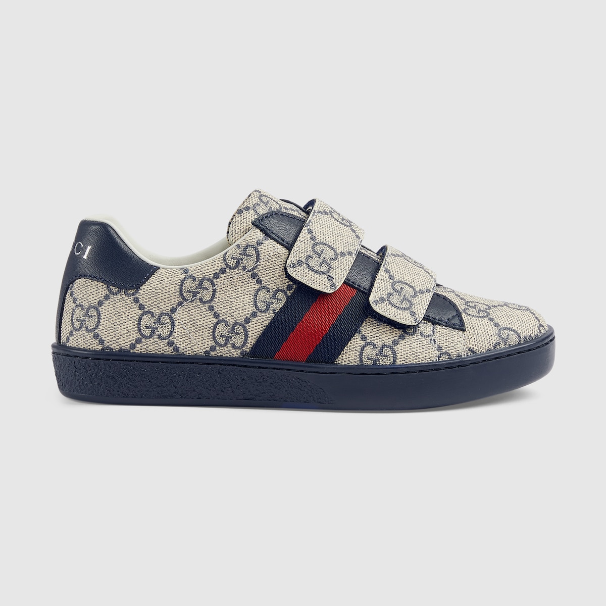 GUCCI CHILDREN ネイビーキャンバス テニス スニーカー 13.5 GUCCI CHILDREN ネイビーキャンバス テニス スニーカー 13.5