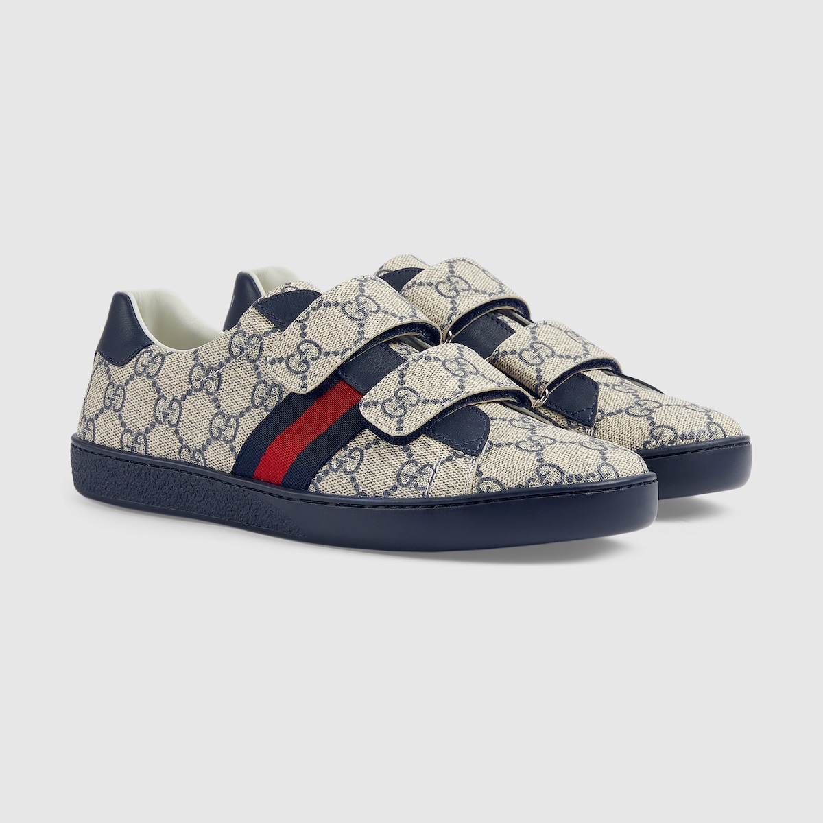 Teen Ace sneaker in blue and grey GG Supreme | GUCCI® US