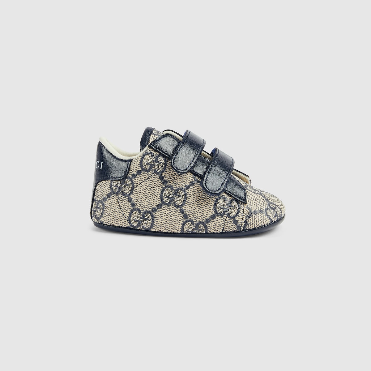 Baby Gucci Ace sneaker in blue and grey GG Supreme - thumbnail 4