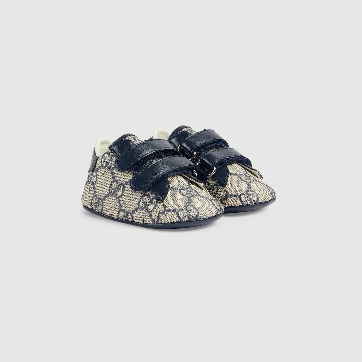 Baby Gucci Ace sneaker in blue and grey GG Supreme - thumbnail 5