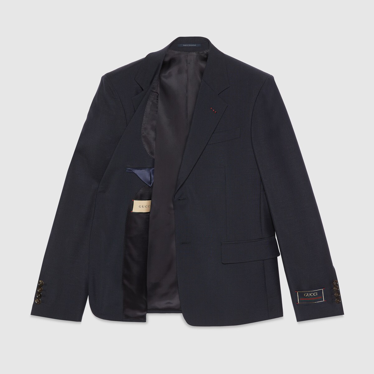 Wool mohair formal suit in dark blue GUCCI GR