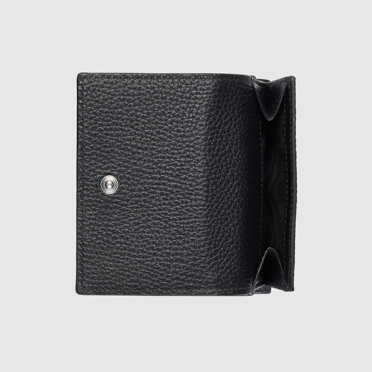 GUCCI ブラックレザー ミニ財布 GGロゴ 三つ折財布 GUCCI ロゴ 三つ折りウォレット ・ブラック レザー | GUCCI公式