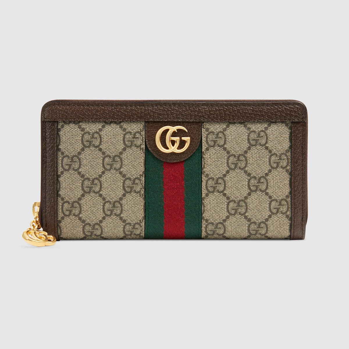 Gucci outlets Green/Brown/Beige Bifold Blooms GG Supreme Canvas/Leather Wallet