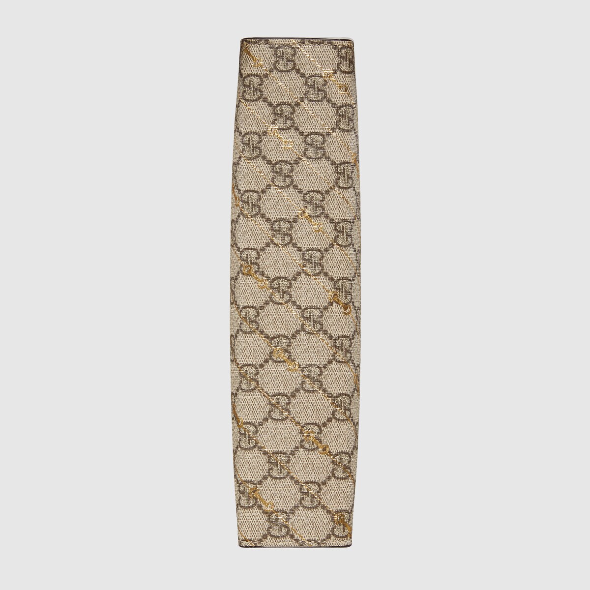 Pouch with Horsebit print in beige and ebony Supreme GUCCI GR