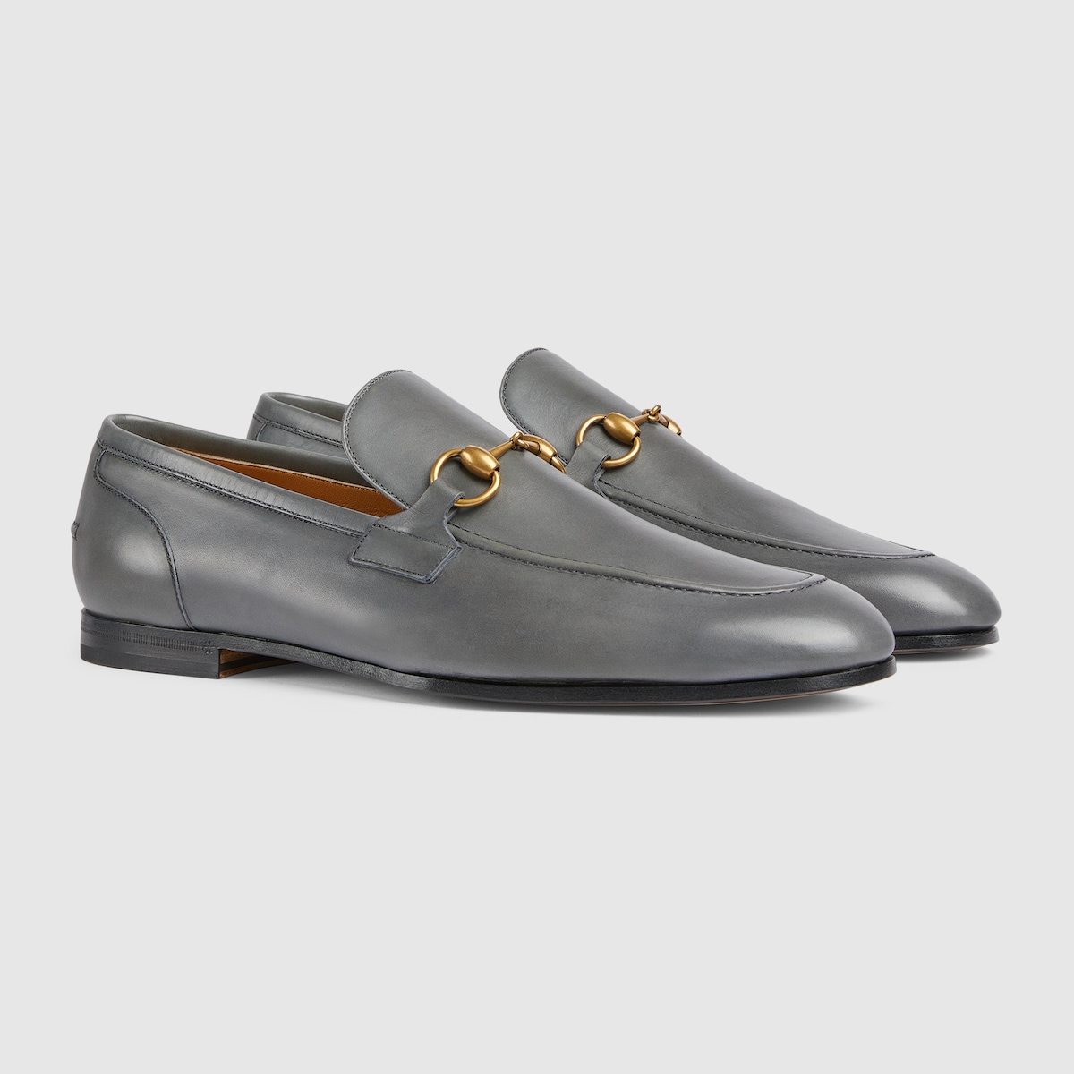 Men s Gucci Jordaan loafer in grey leather GUCCI US