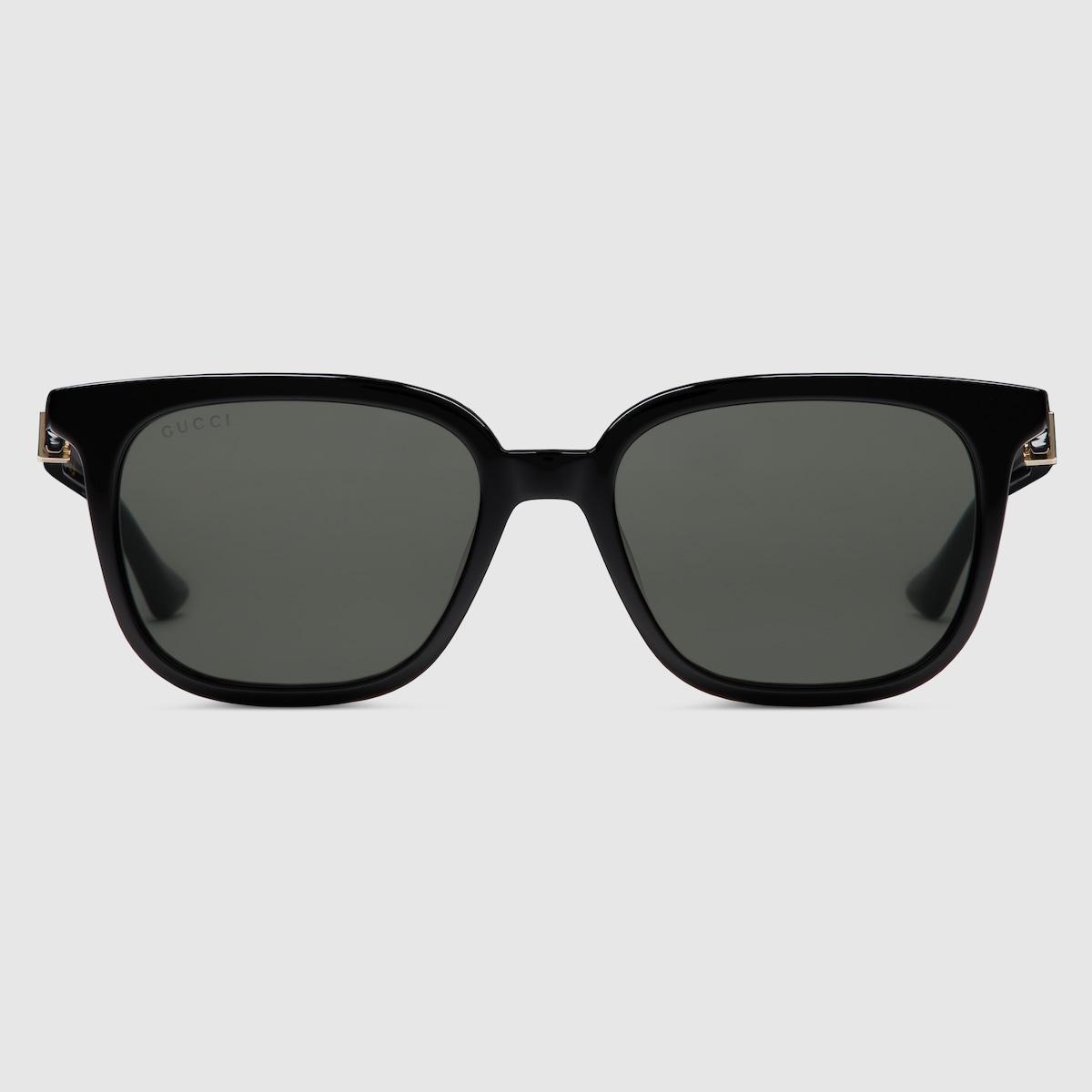 Square-framed sunglasses in black acetate - thumbnail 3