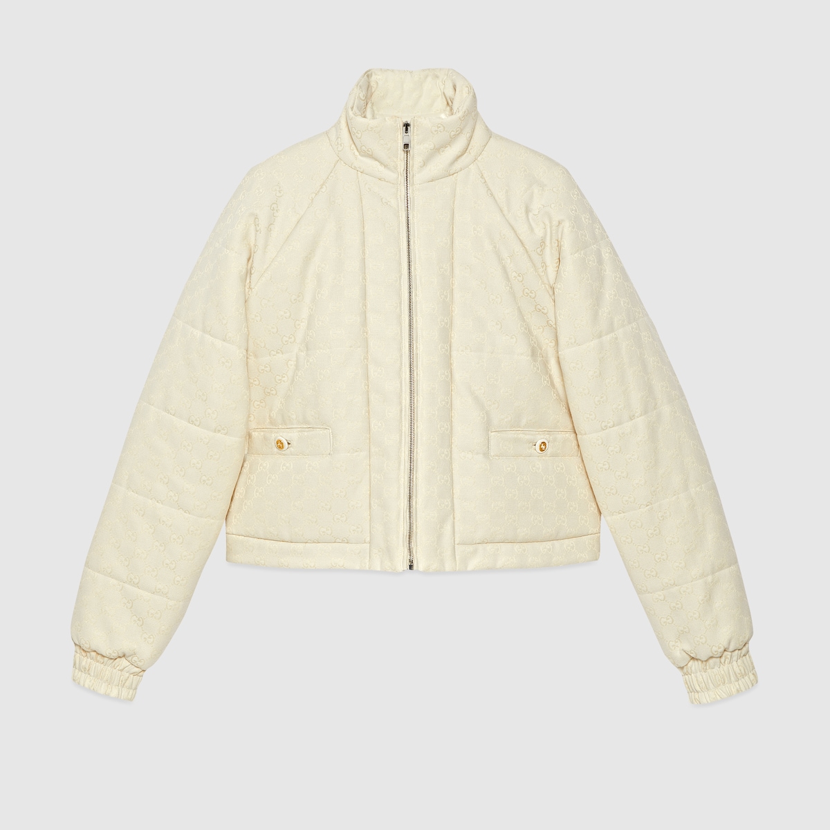 GG canvas bomber jacket in cream GUCCI CA