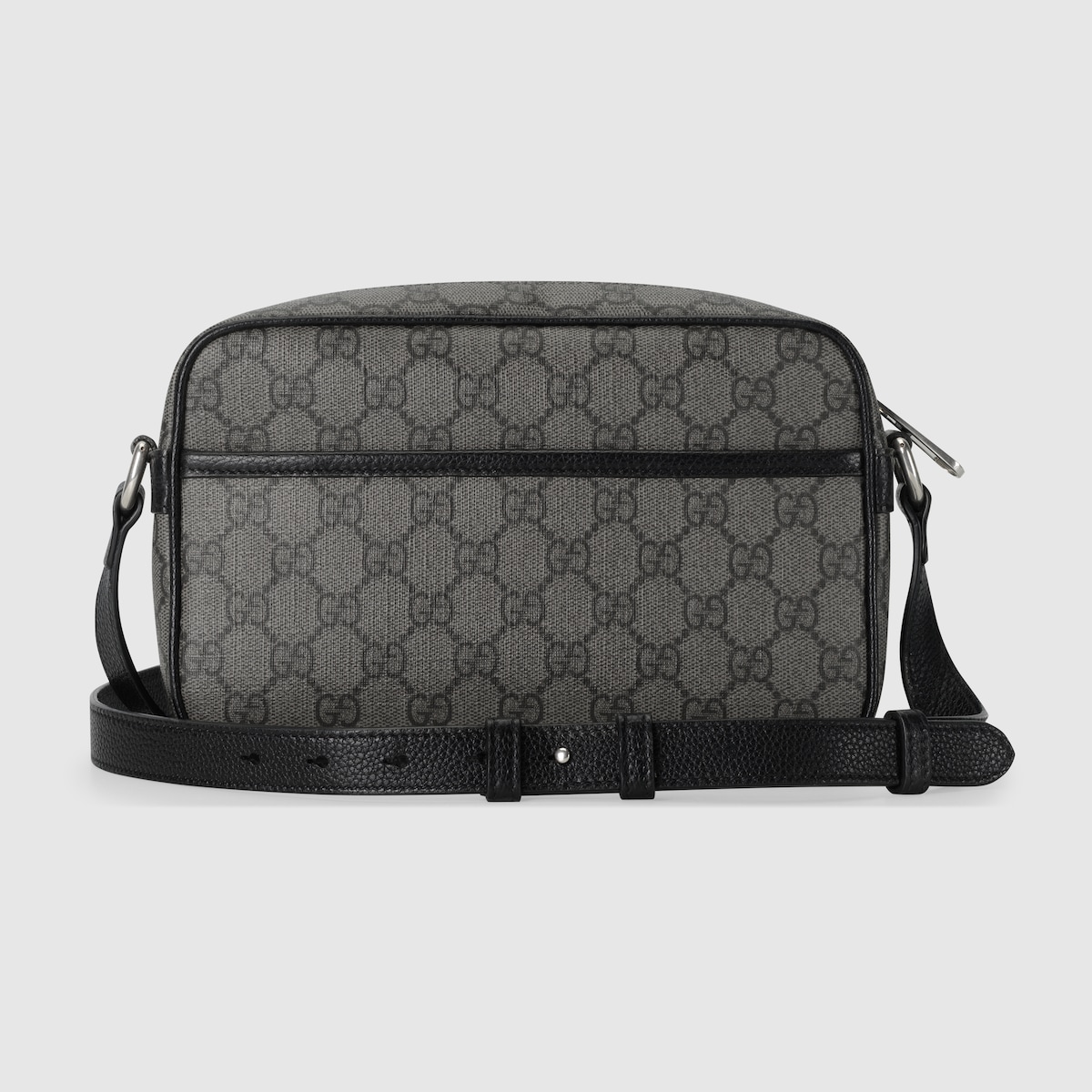 Gucci Mini-Schultertasche in grauer und schwarzer GG Supreme 