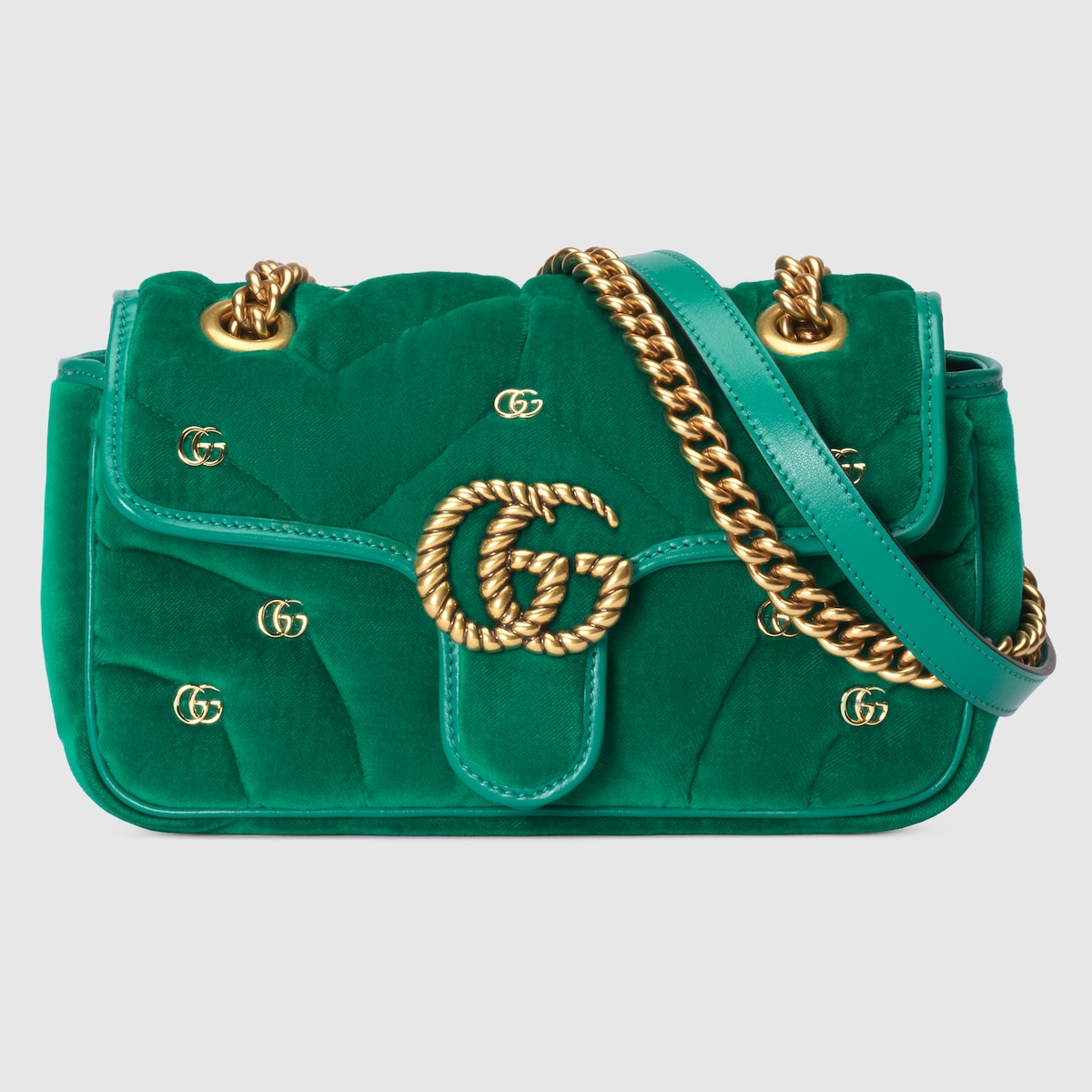 Gg marmont shop velvet shoulder bag