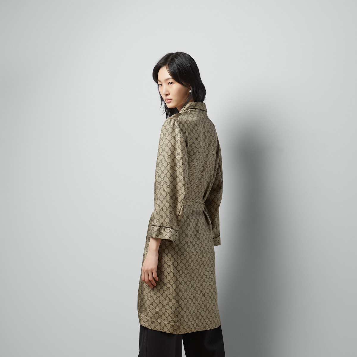 コート GUCCI FW23 GUCCI HORSEBIT PRINT COAT (752387 ZANVO9198) GUCCI FW23 GUCCI HORSEBIT PRINT COAT (752387 ZANVO9198