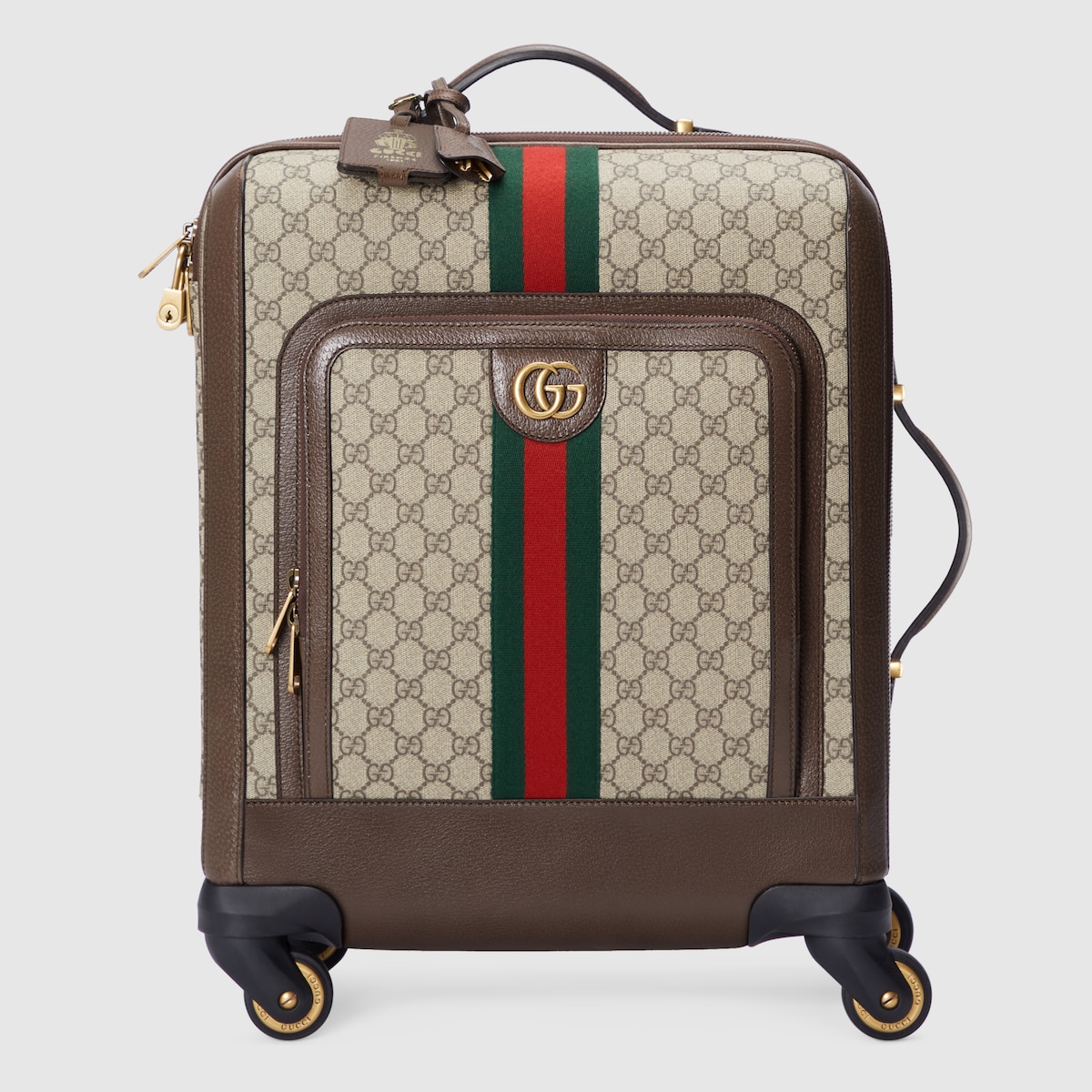 GUCCI キャリーケース Gucci Savoy〕キャビン トロリー ・ベージュ&エボニー GG