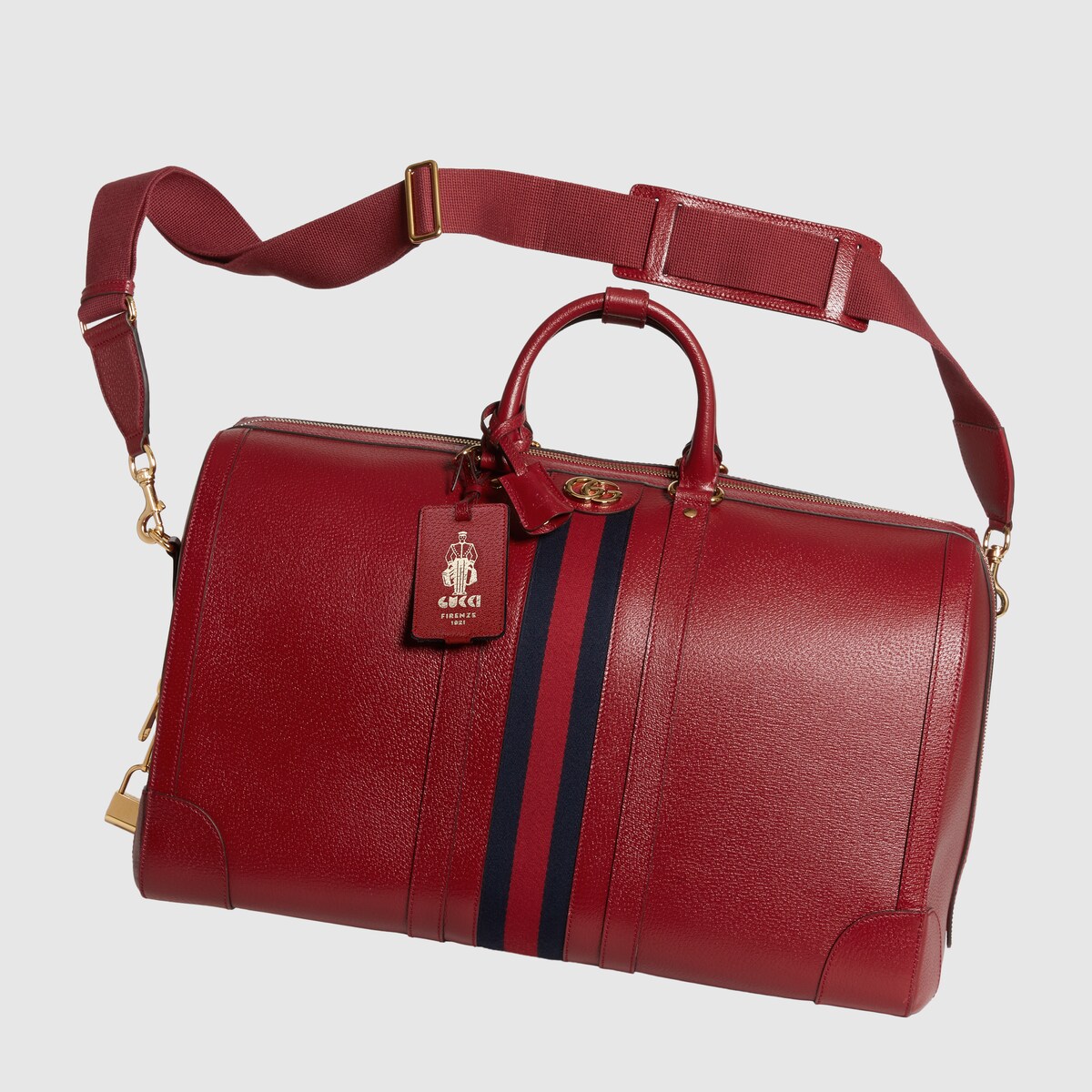 Gucci duffle cheap bag red