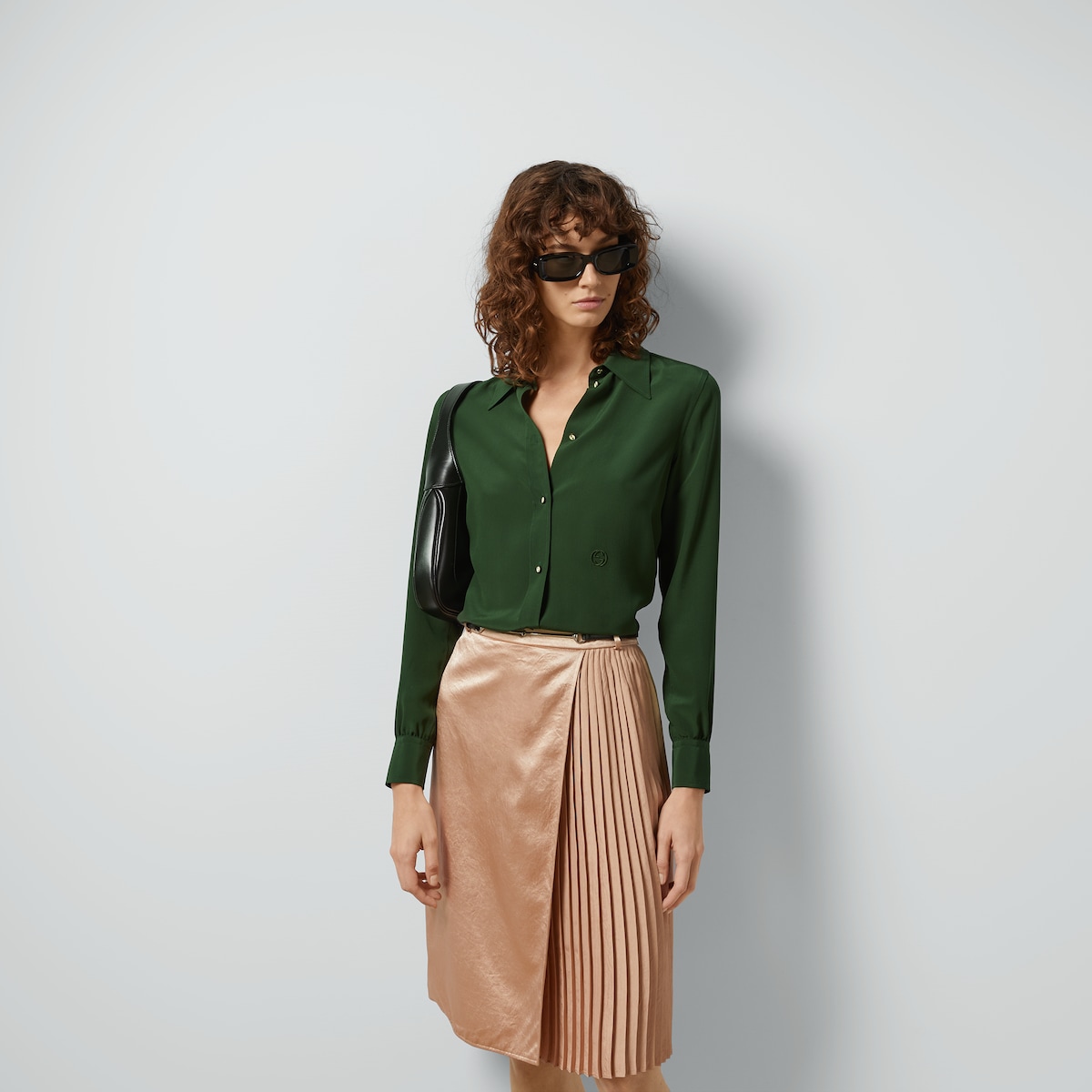 【関税&送料込】Gucci Crepe De Chine Short Skirt 761896_ZAPJ7_3281_010_100_0000