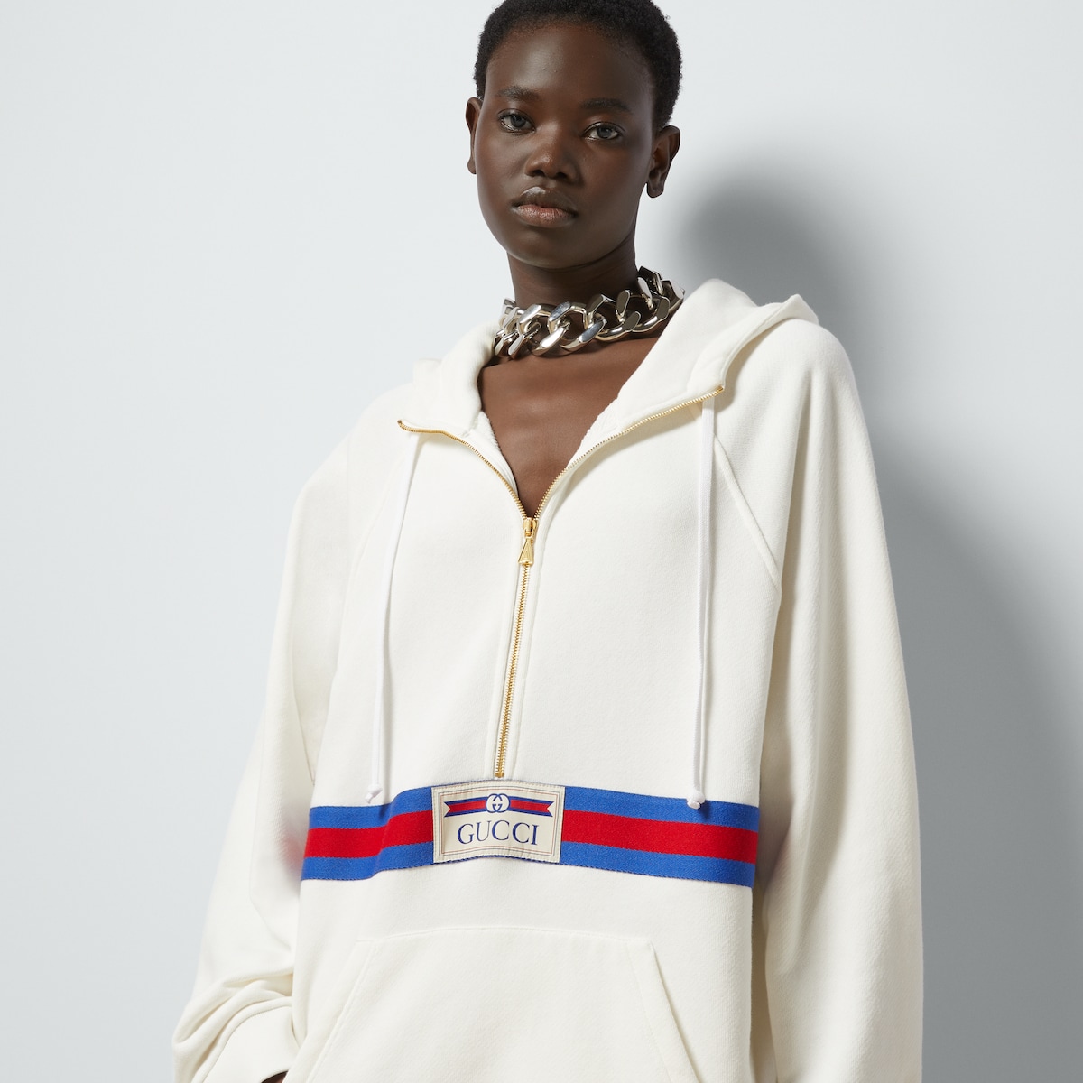 Oversized Cotton Hoodie Gucci Woman