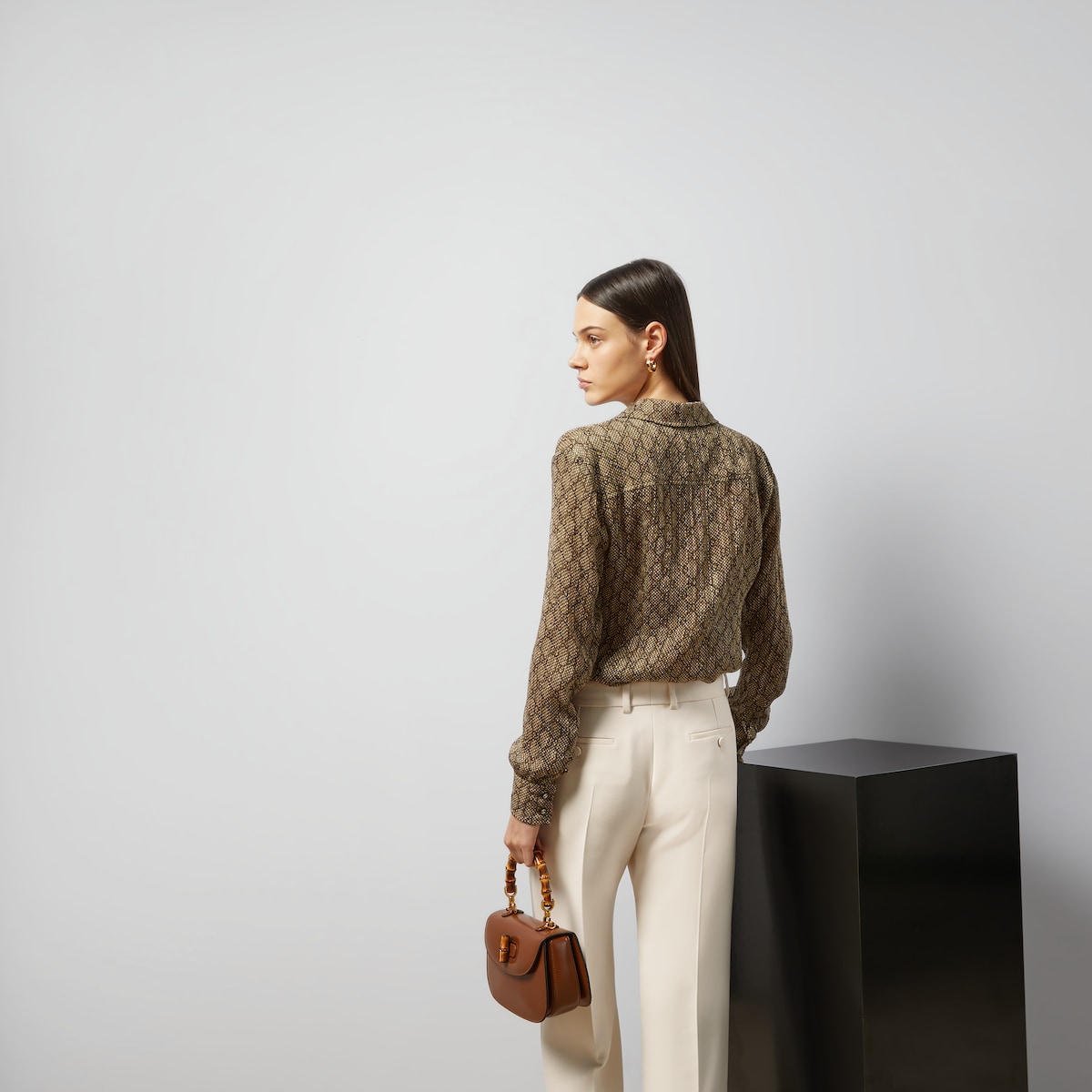美品✨GUCCI グッチ シャツ シェリーライン 長袖 レディース 36 美品✨GUCCI グッチ シャツ シェリーライン 長袖 レディース 36
