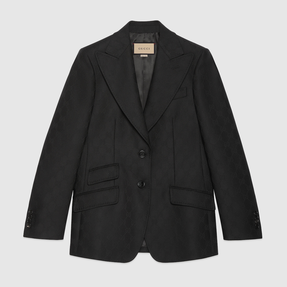 Blazer aus GG Wolljacquard in schwarz GUCCI DE