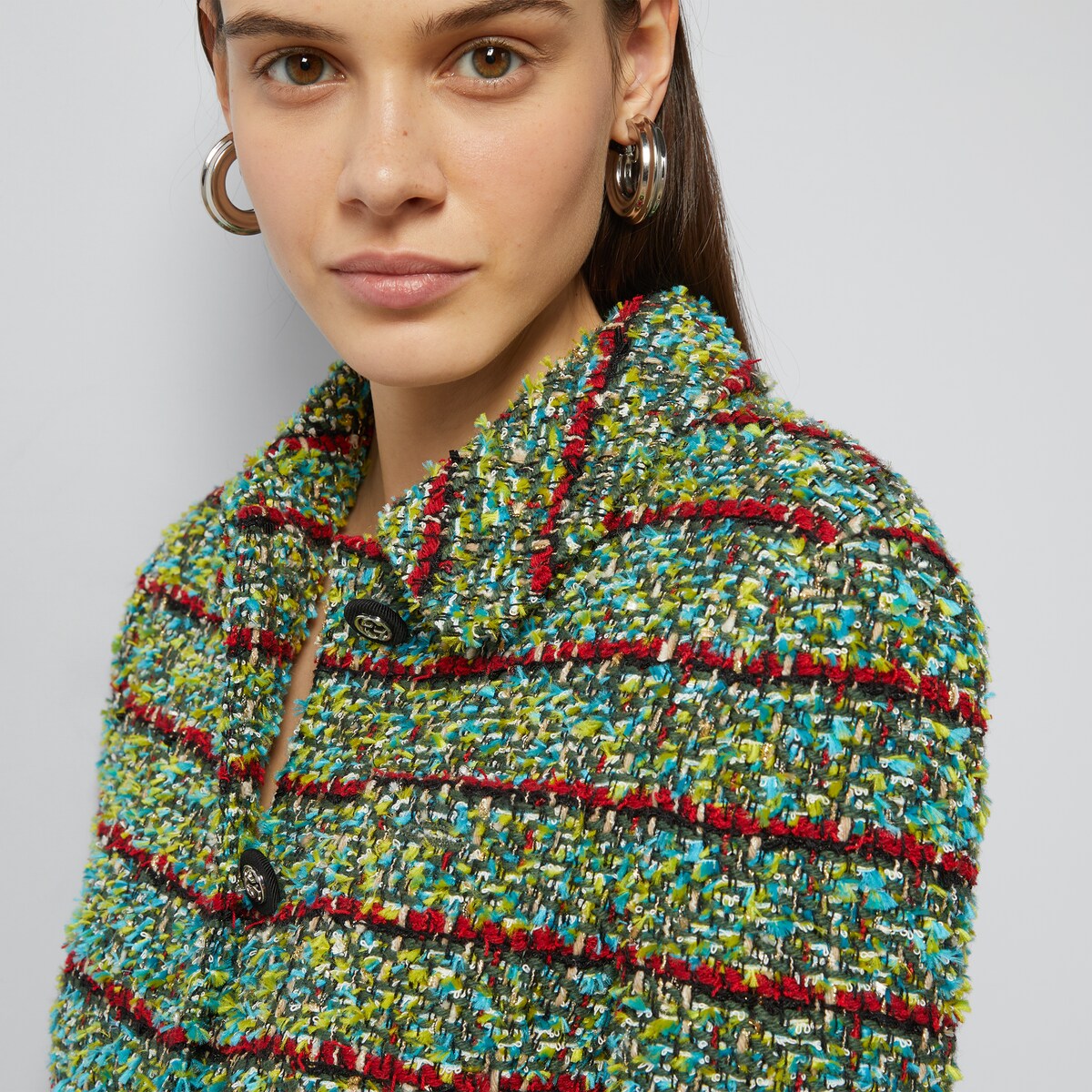 Tweed coat in multicolor | GUCCI® US