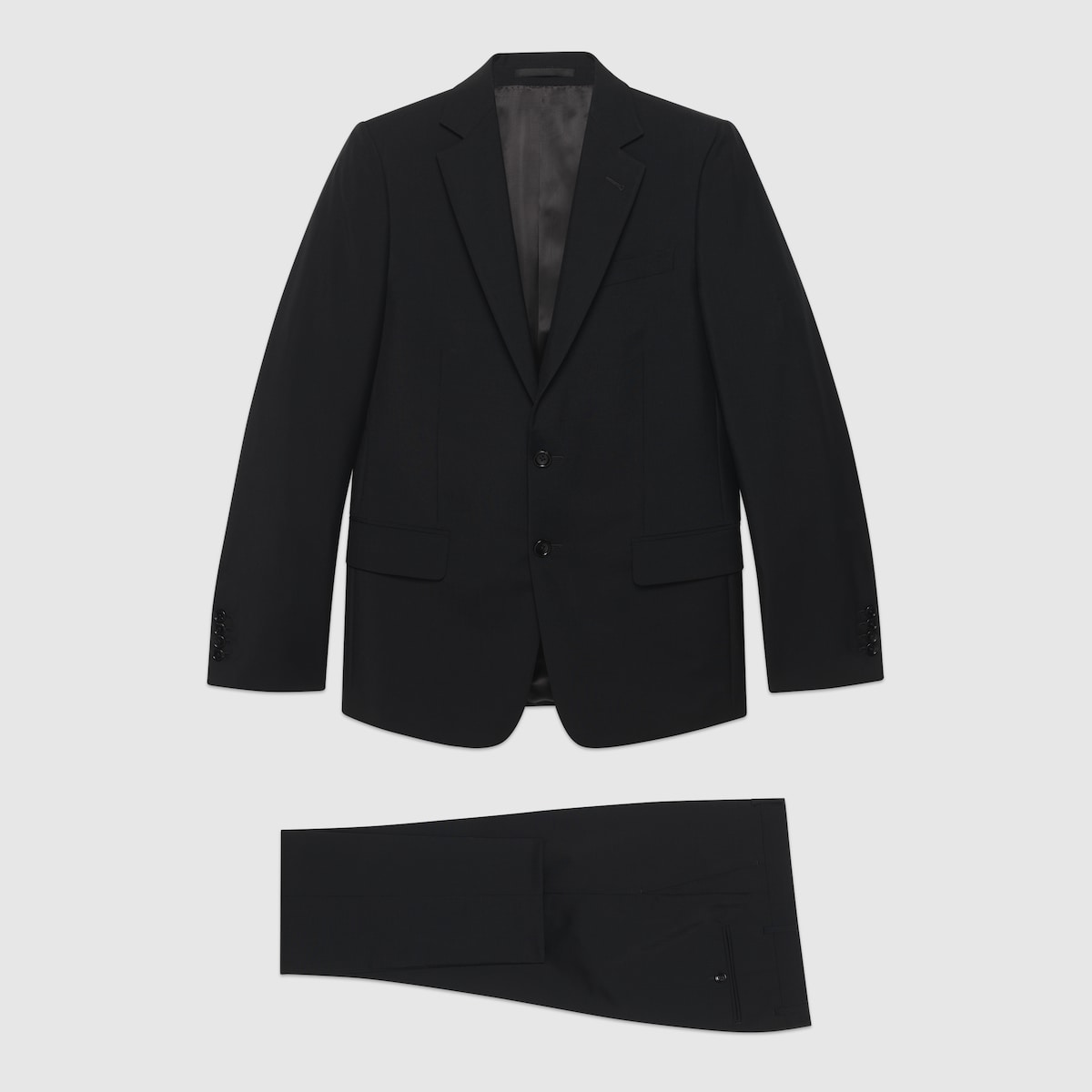 Slim Fit Wool Mohair Suit In Black | GUCCI® SI