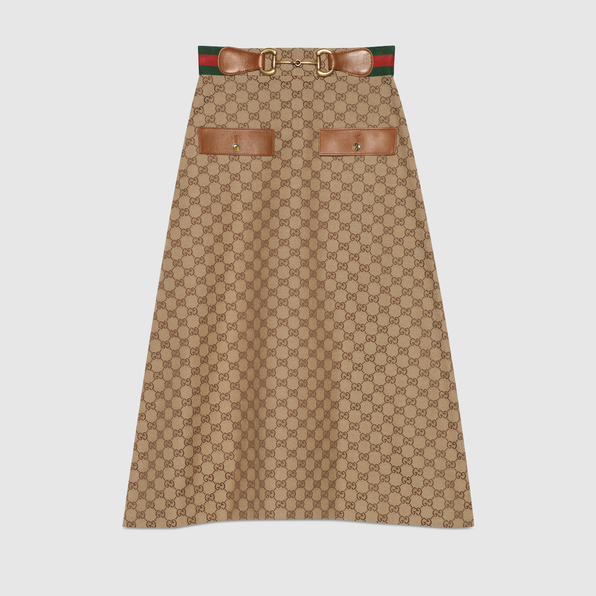 GUCCI イエロー プリーツスカート GUCCI グッチ ロゴ スタンプ柄 プリーツスカート