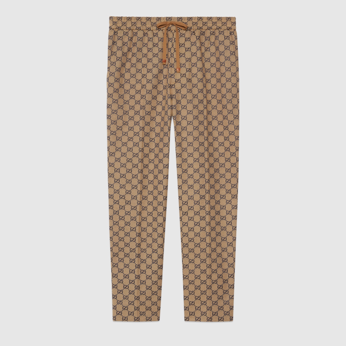 GG cotton canvas pant in beige and blue GUCCI Canada