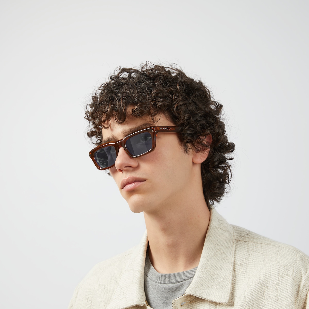 Lunette de soleil rectangulaire gucci sales