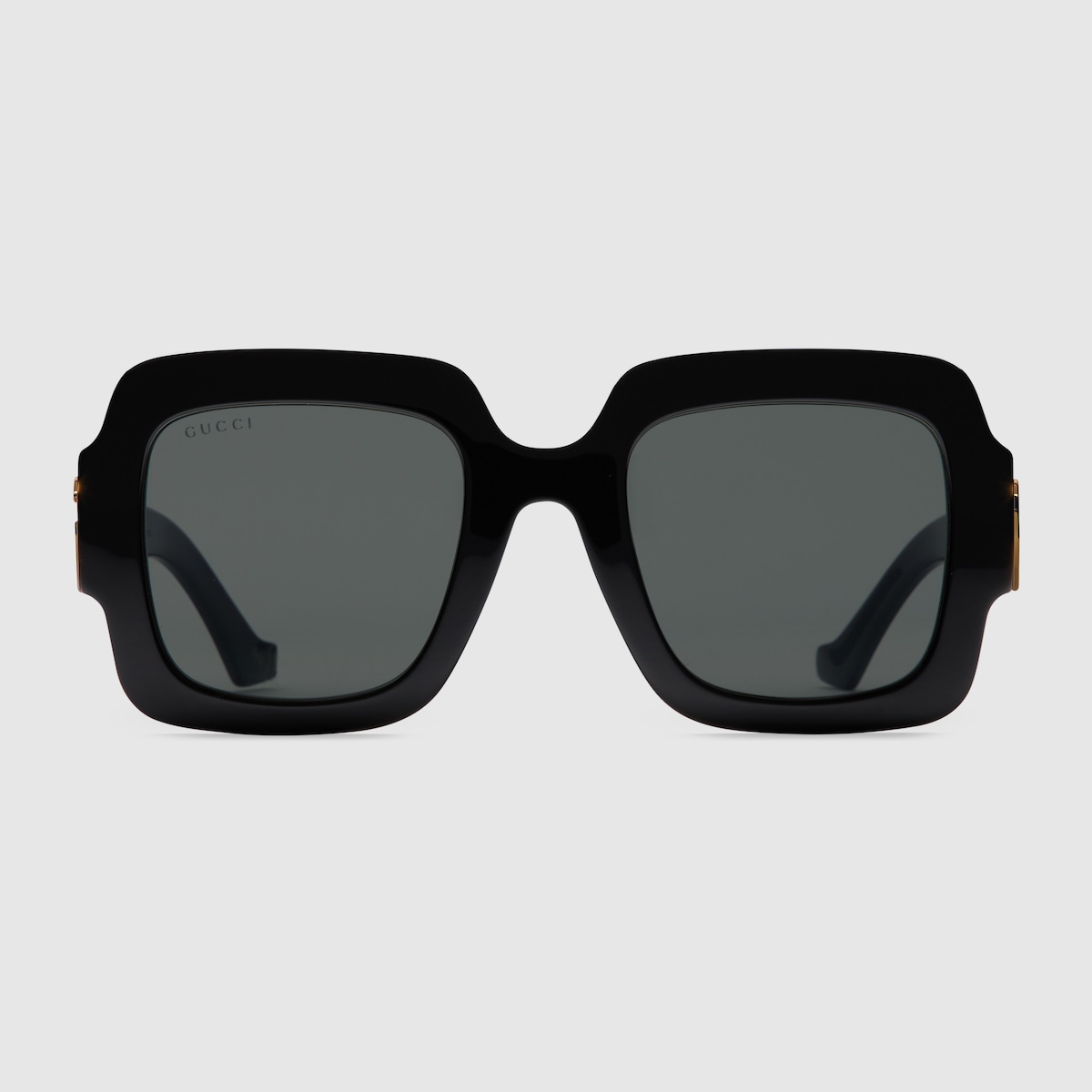 Lunettes de soleil Double G a monture carree en acetate noir GUCCI BE