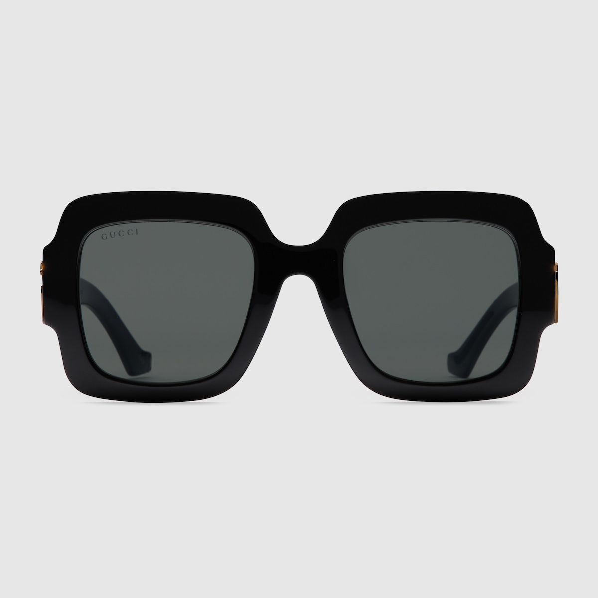 Square-frame Double G sunglasses in black acetate - thumbnail 2