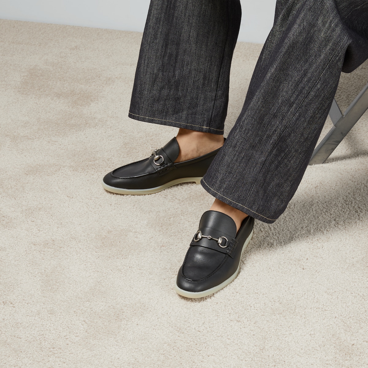 GUCCI Men s Loafer With Horsebit Black Leather