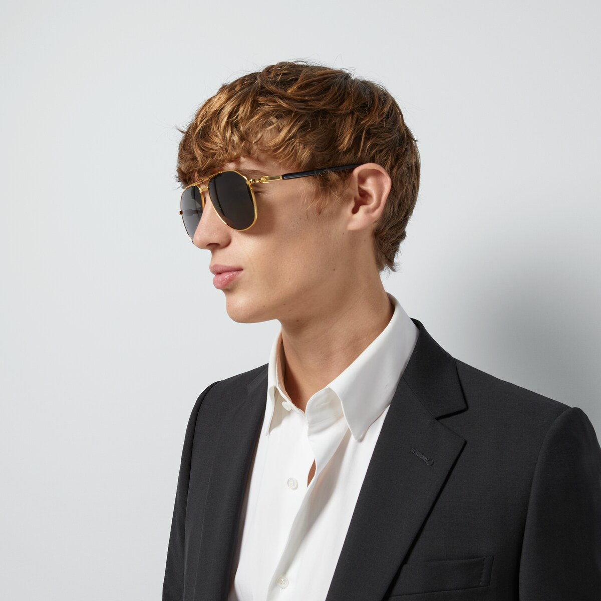 Gucci gold aviator glasses on sale