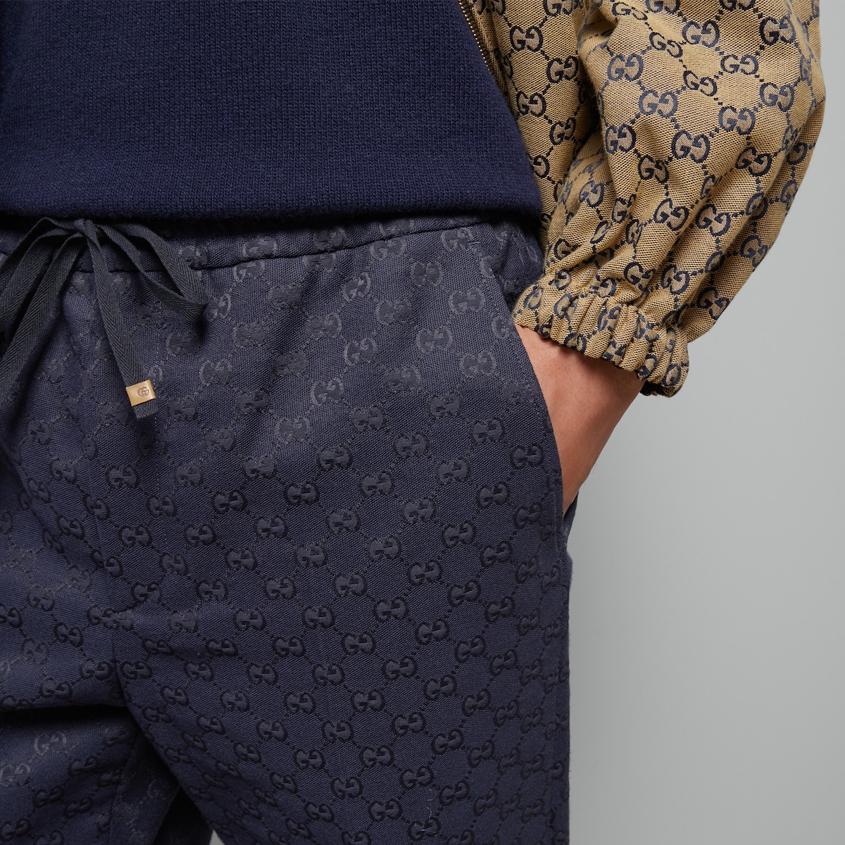 GG cotton canvas pant in blue | GUCCI® US