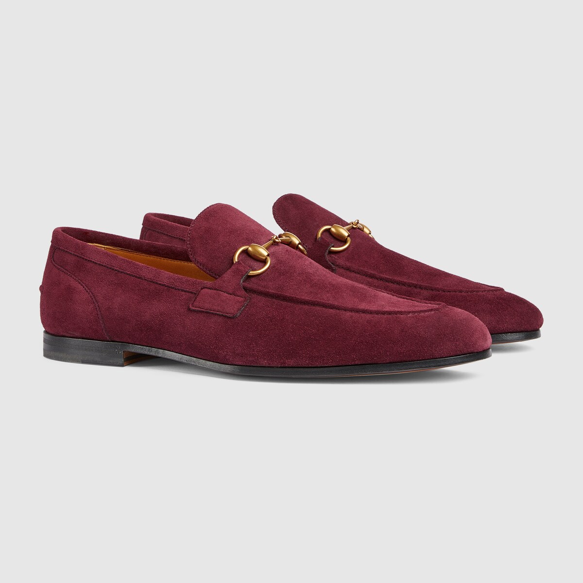 Gucci red jordaan top loafers