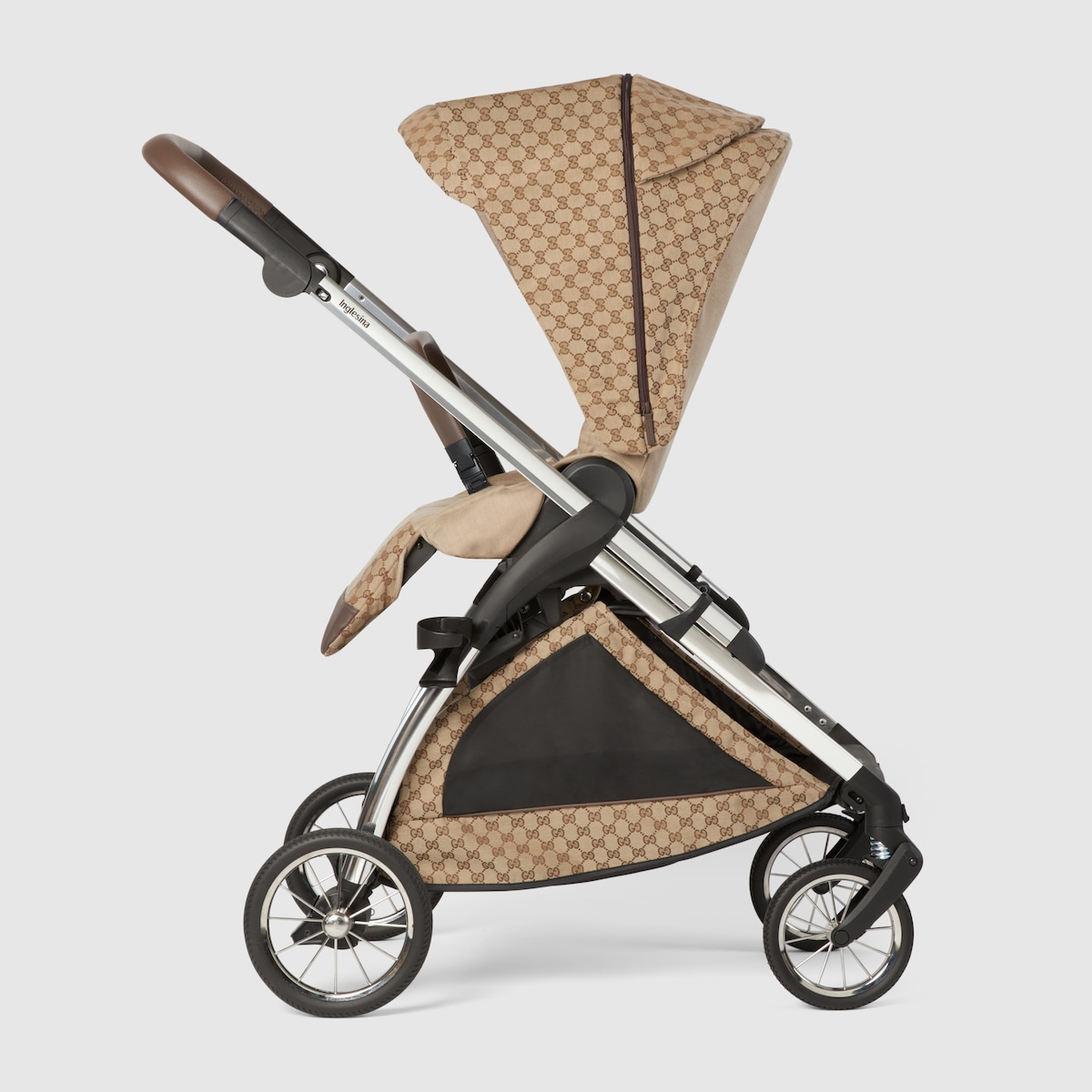 Gucci Stroller in beige and ebony GG canvas - thumbnail 6